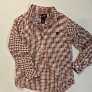 Champs ,Polo, boys button up, red white button up